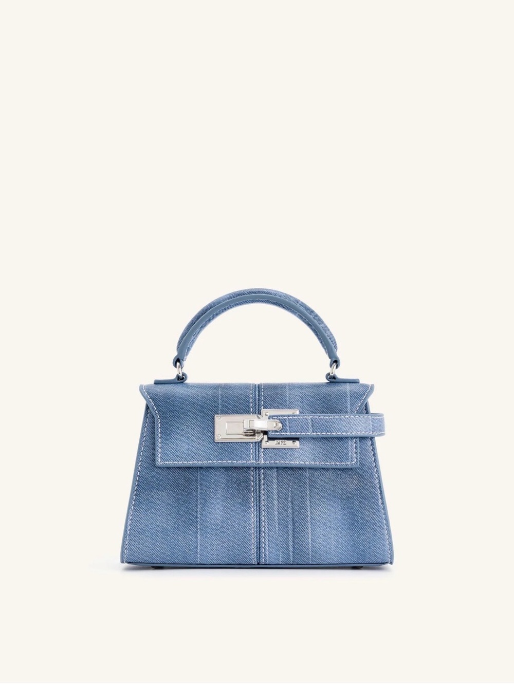 JW Pei Denim Top-Handle Mini Bag - Light Blue